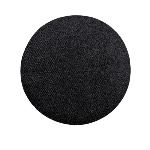 back side of embroidered patch showing velcro hook and loop backing